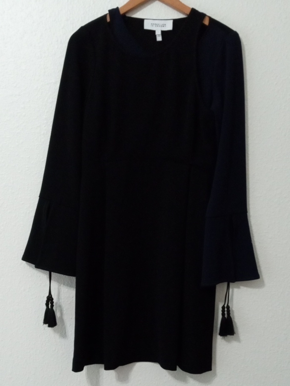 Derek Lam  Long-Sleeve Tassel Bell-Sleeve Shift Dress